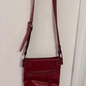 Liz Claiborne Axcess  Red faux Leather handbag